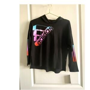 Adidas T Shirt‎ Tee Long Sleeve Hooded  Girls 14